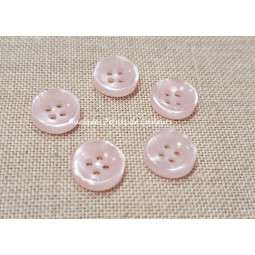 Bouton rond 11 mm rose layette