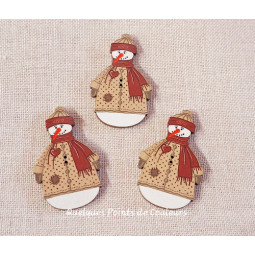 Bouton  "bonhomme de neige"