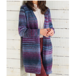 Modèle gilet long en pirouette