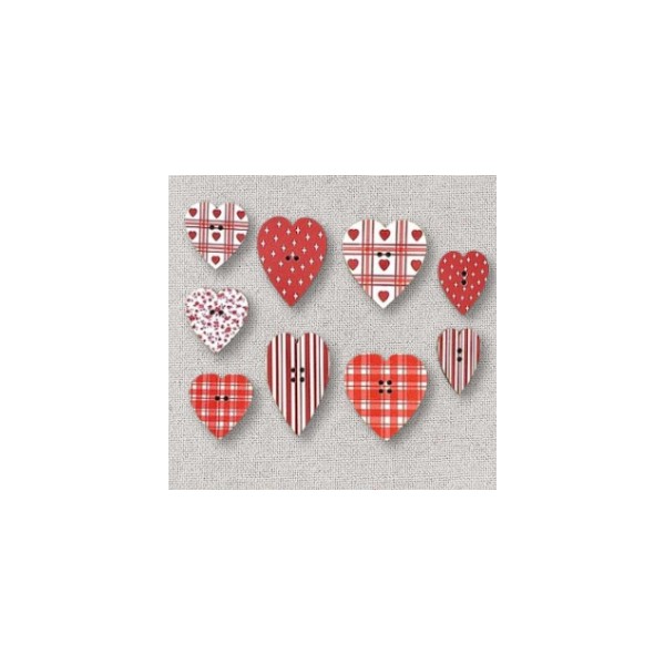 Assortiment de coeurs rouges