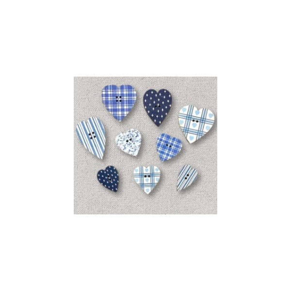 Assortiment de coeurs bleus