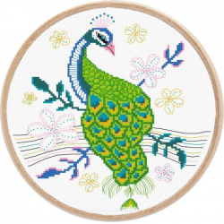 Kit de point de croix, LE PAON