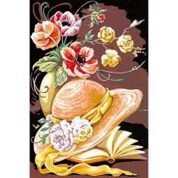 Canevas " le chapeau aux...