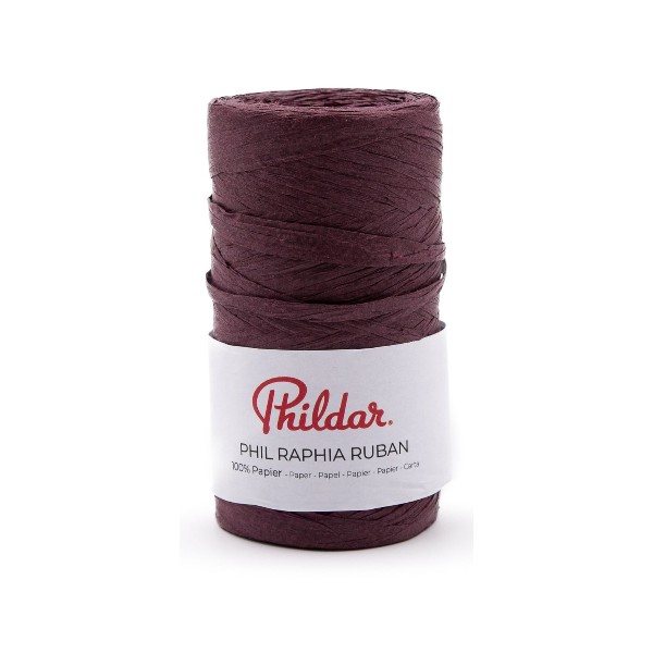 Raphia ruban Aubergine