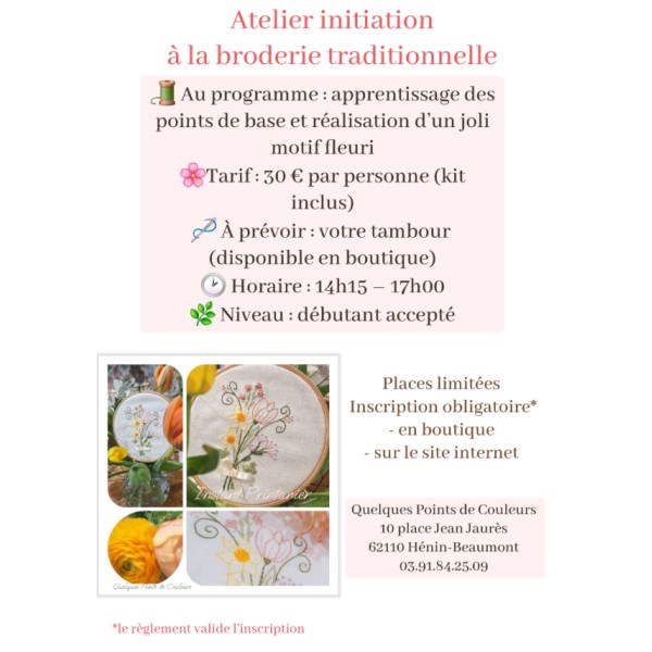 Initiation à la broderie...