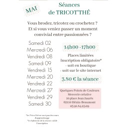 Séances de TRICOT'THÉ