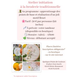 Initiation à la broderie...