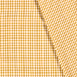 Popeline de coton Vichy Ocre
