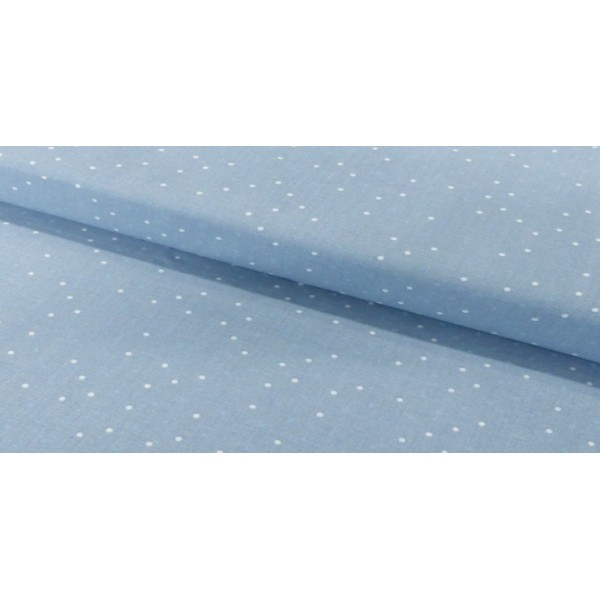 Imprimé pois bleu et blanc...