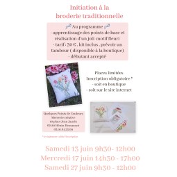 Initiation à la broderie...