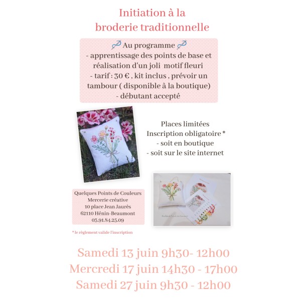 Initiation à la broderie...
