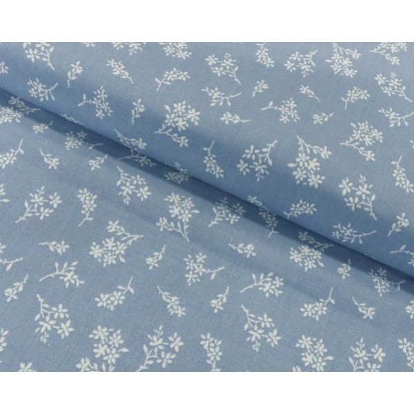 Imprimé bouquet bleu