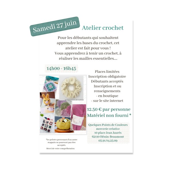 Atelier crochet spécial...