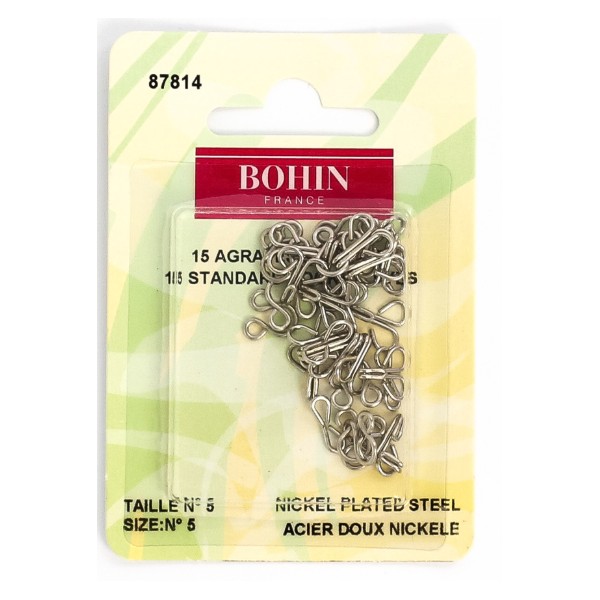 Agrafes couture n°5 argenté