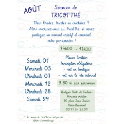 Séances de TRICOT'THE Août