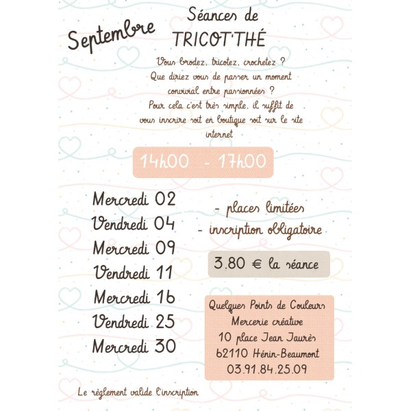 Séances de tricot'thé...