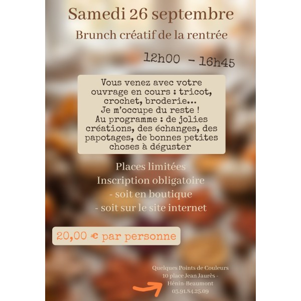 Brunch créatif de la rentrée