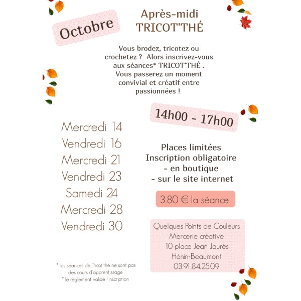 Tricot'thé Octobre