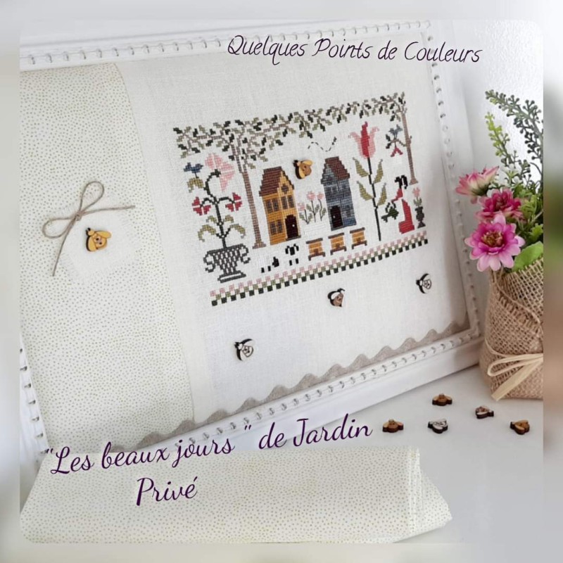 Grille de brodeir au point de croix Jardin Privé